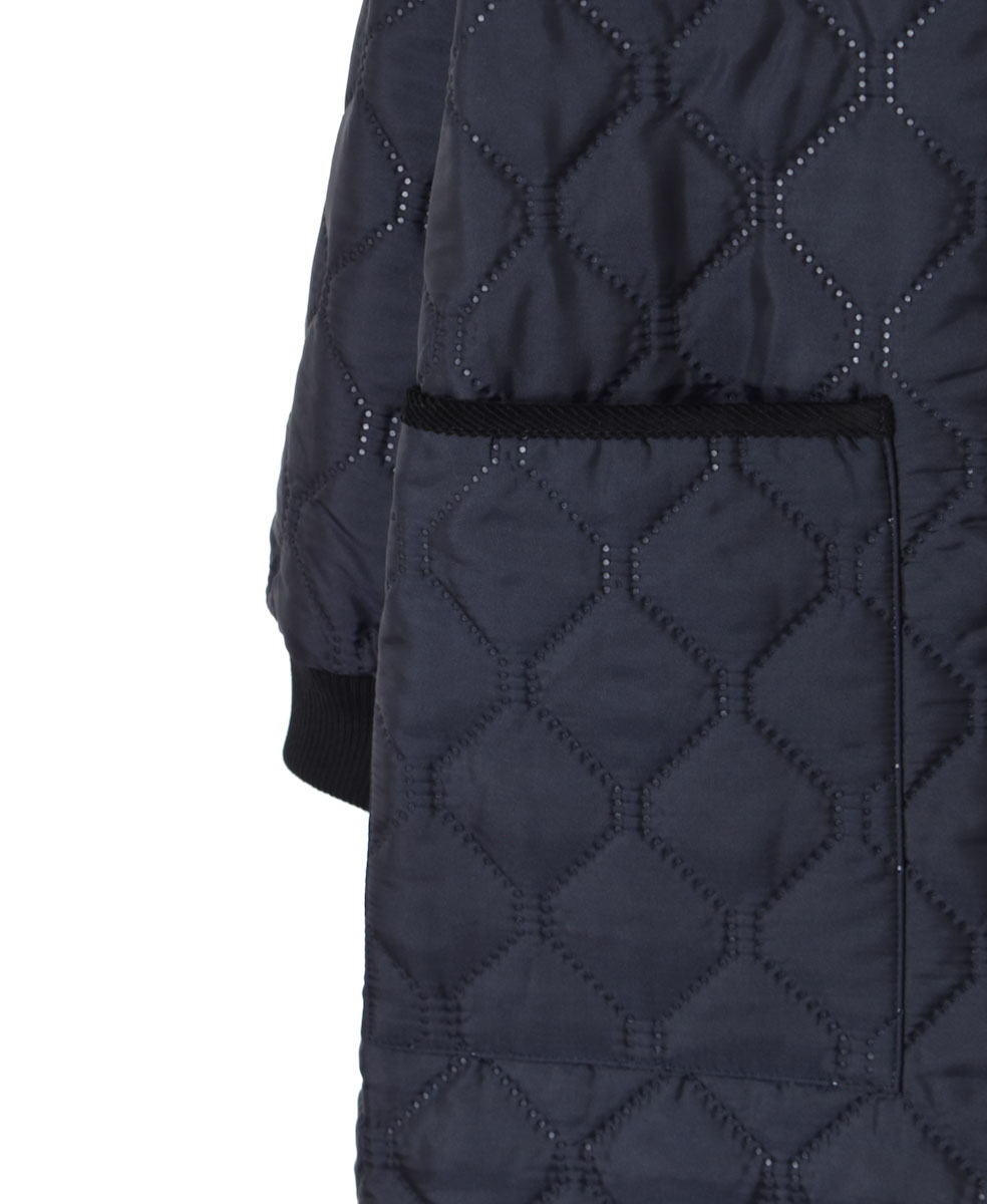 NAM2251PP (コート) POLY×POLY HEAT QUILT OVERSIZED NO COLLAR COAT WITH RIBBED CUFF