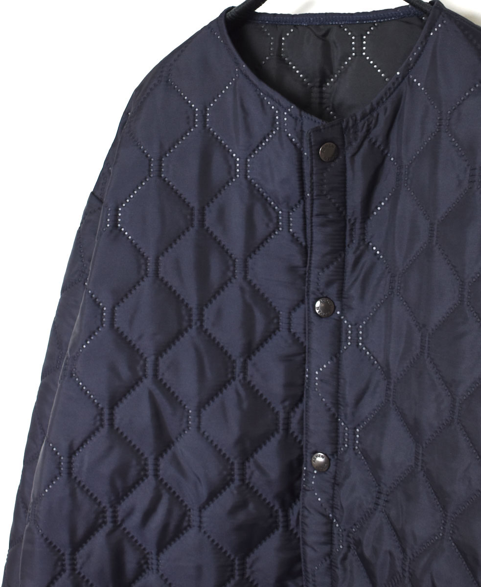 NAM2251PP (コート) POLY×POLY HEAT QUILT OVERSIZED NO COLLAR COAT WITH RIBBED CUFF