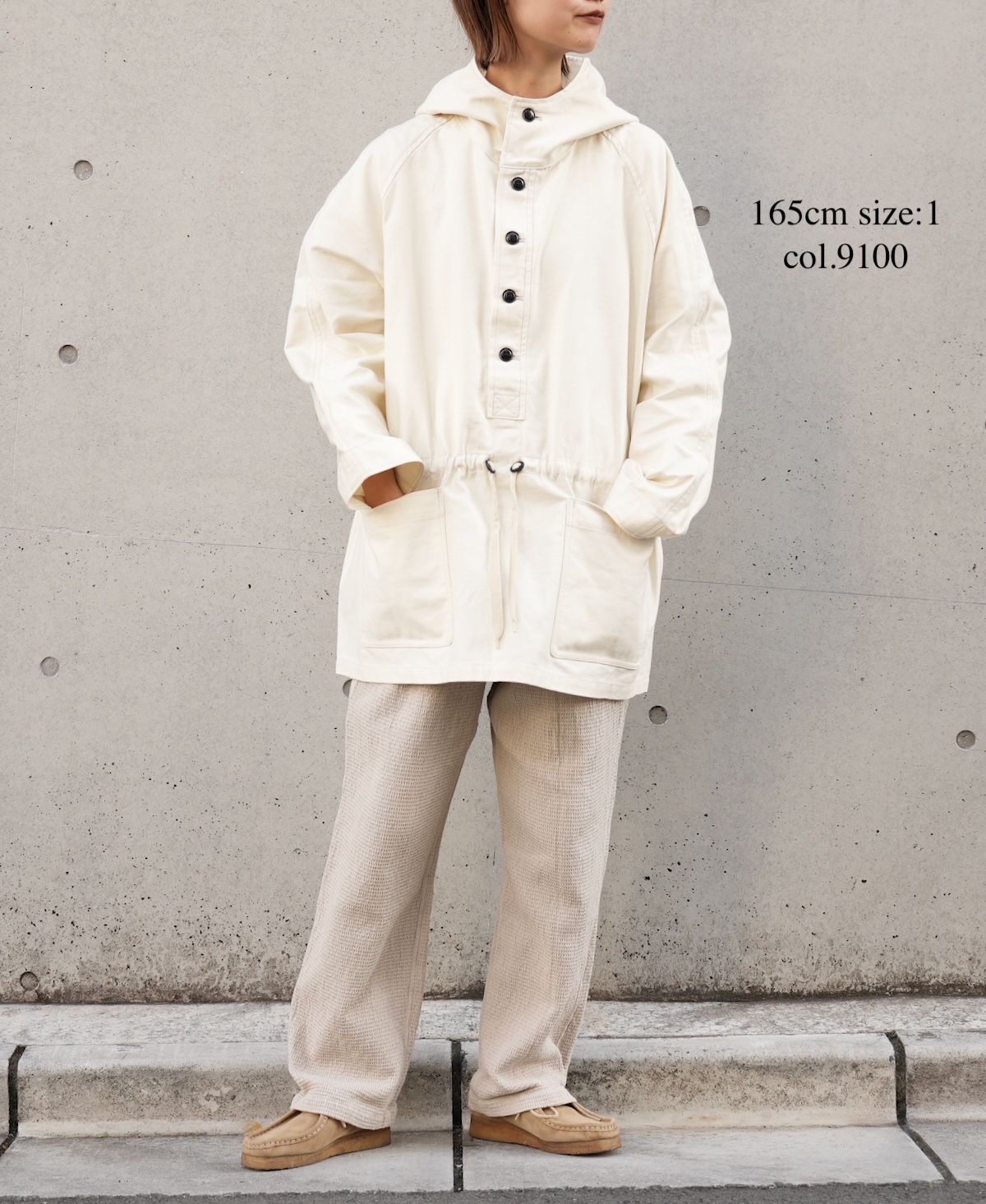 GNAM2352 (ジャケット) BACK SATIN HOODED PULLOVER JACKET