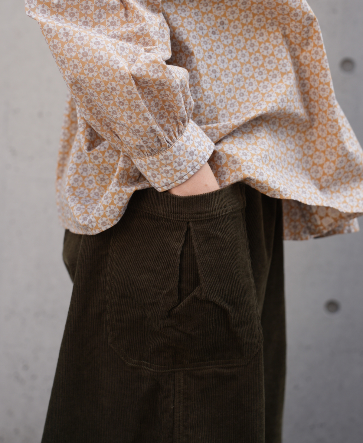 GNAM2372 (パンツ) ONE WASH 13WALE COTTON CORDUROY EASY PANTS