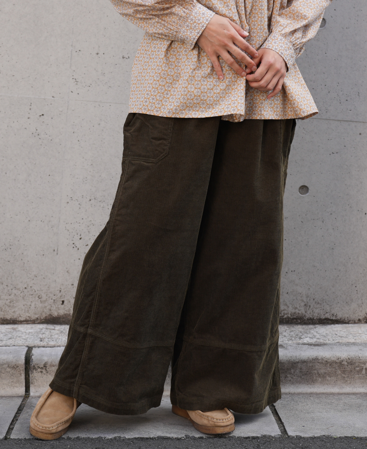 GNAM2372 (パンツ) ONE WASH 13WALE COTTON CORDUROY EASY PANTS