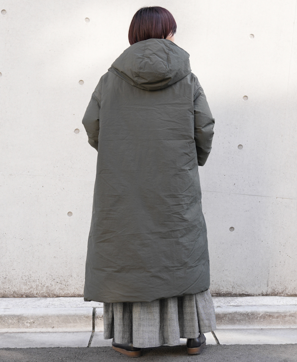 NAM2256R (コート) NYLON / COTTON REVERSIBLE DOWN SNAP FRONT HOODED COAT