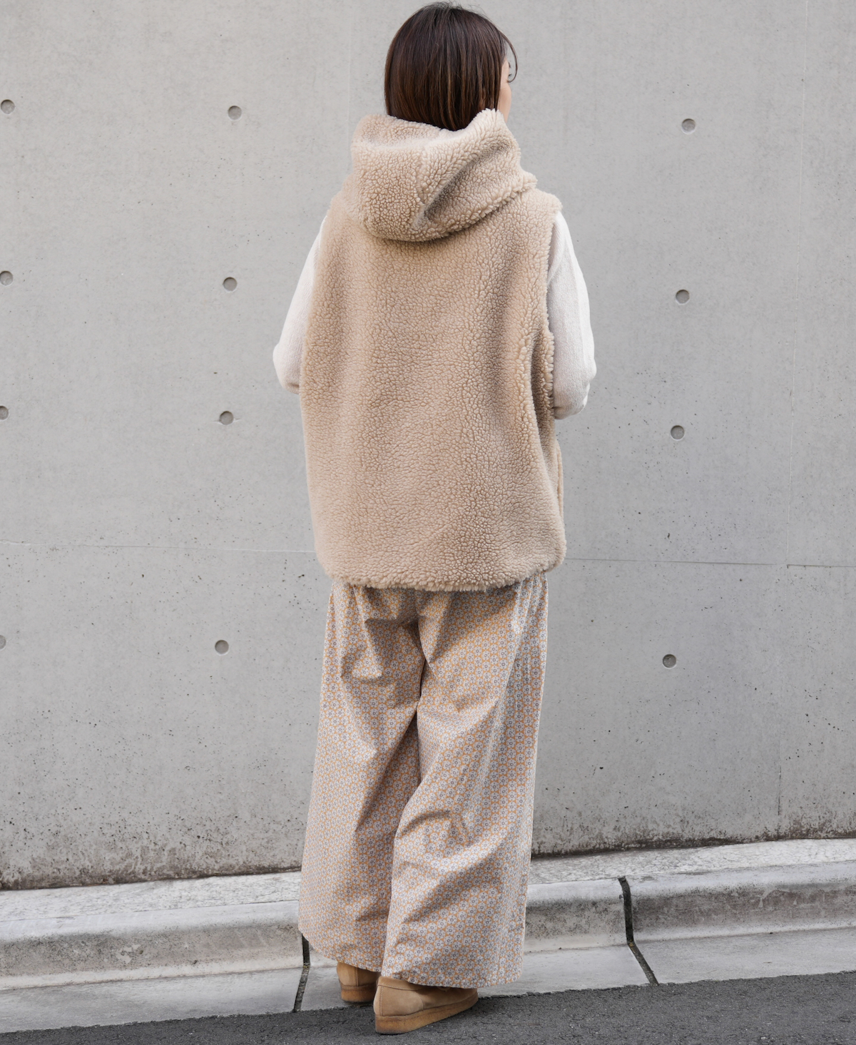 ADNAM2362 (ベスト) FLEECE ZIP-UP REVERSIBLE HOODED VEST
