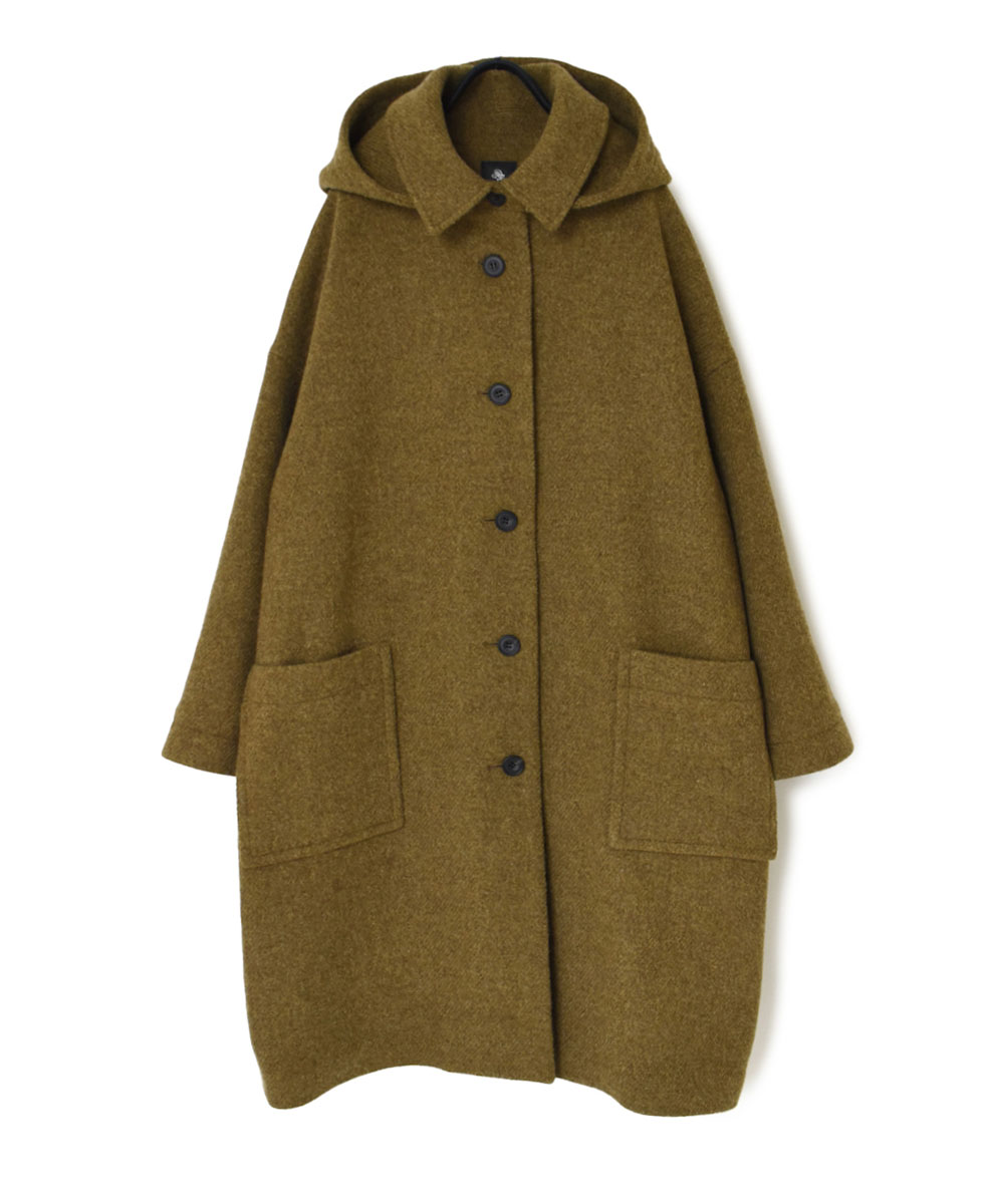 JNMDS1951TW (コート) BRITISH WOOL TWEED DETACHABLE HOODED COAT