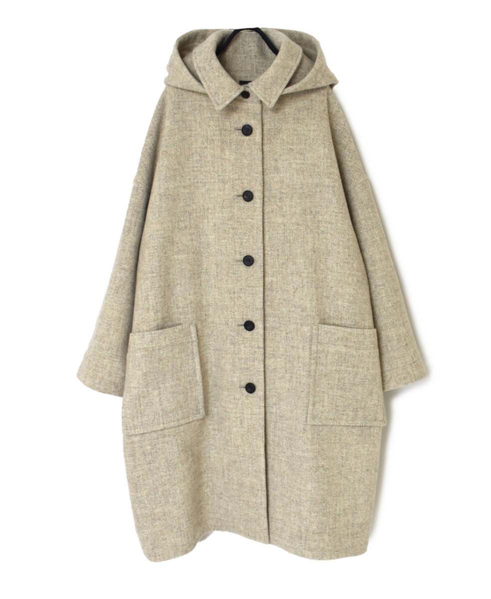 JNMDS1951TW (コート) BRITISH WOOL TWEED DETACHABLE HOODED COAT