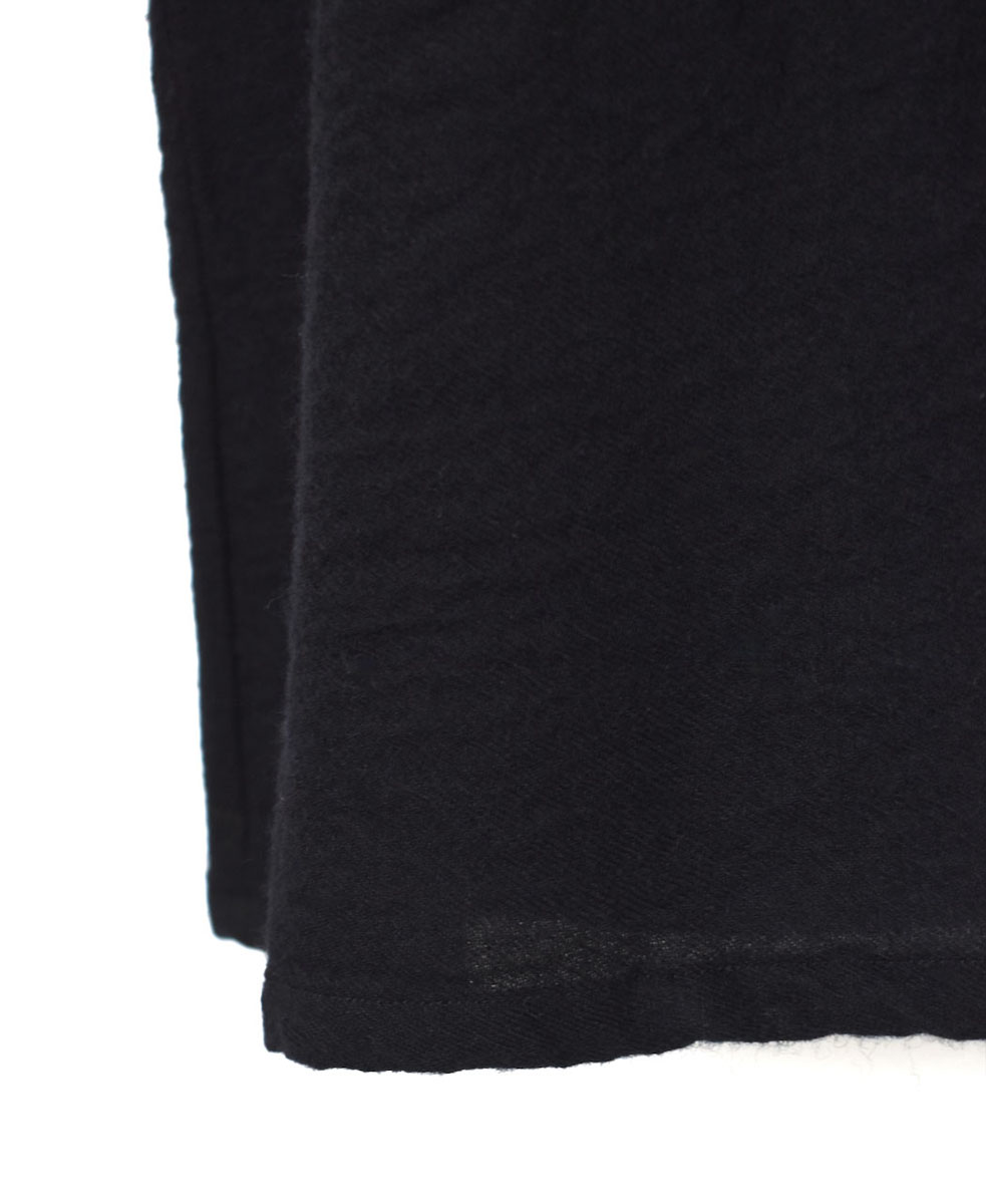 NMDS22571 (ワンピース) BOILED WOOL PLAIN BACK OPENING EMB DRESS