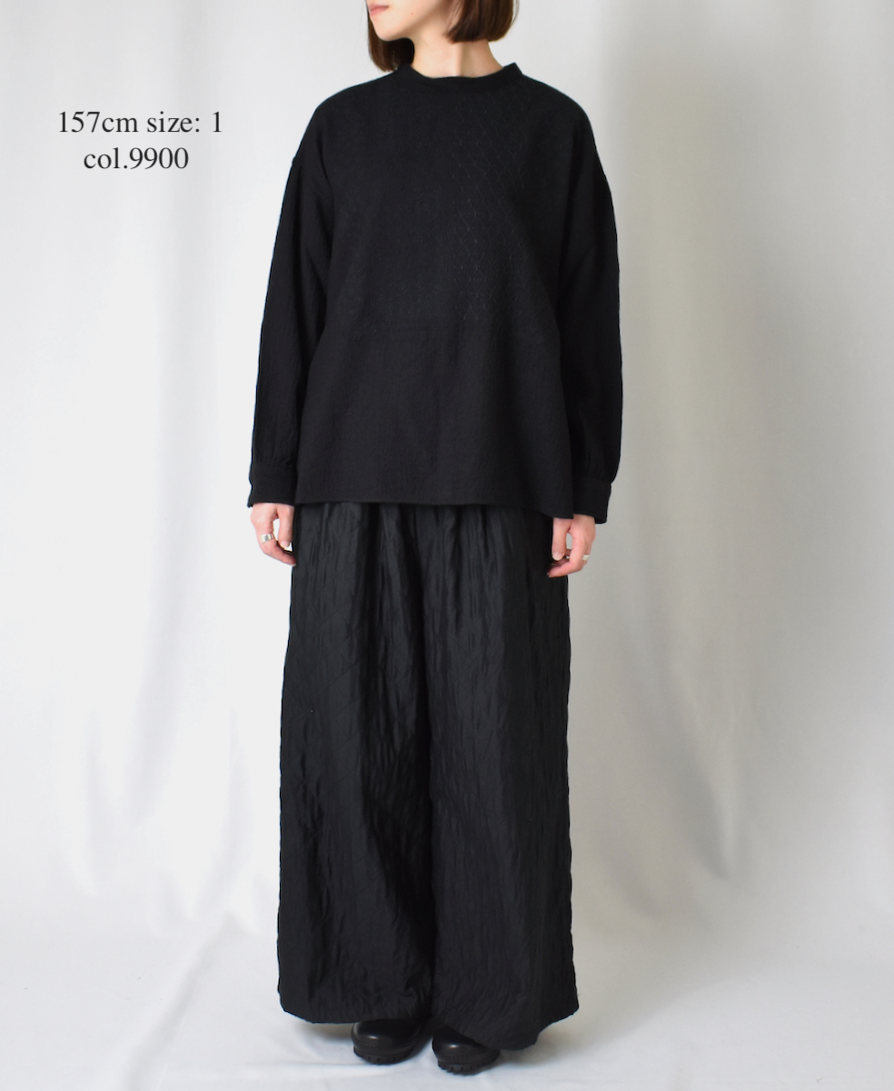 NMDS23581 (シャツ) BOILED WOOL PLAIN BACK OPENING STAND COLLAR SHIRT
