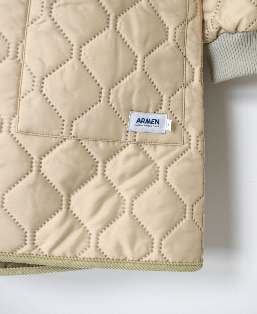 NAM2352PP (コート) POLY×POLY HEAT QUILT OVERSIZED MID-LENGTH HOODED COAT WITH RIBBED CUFF