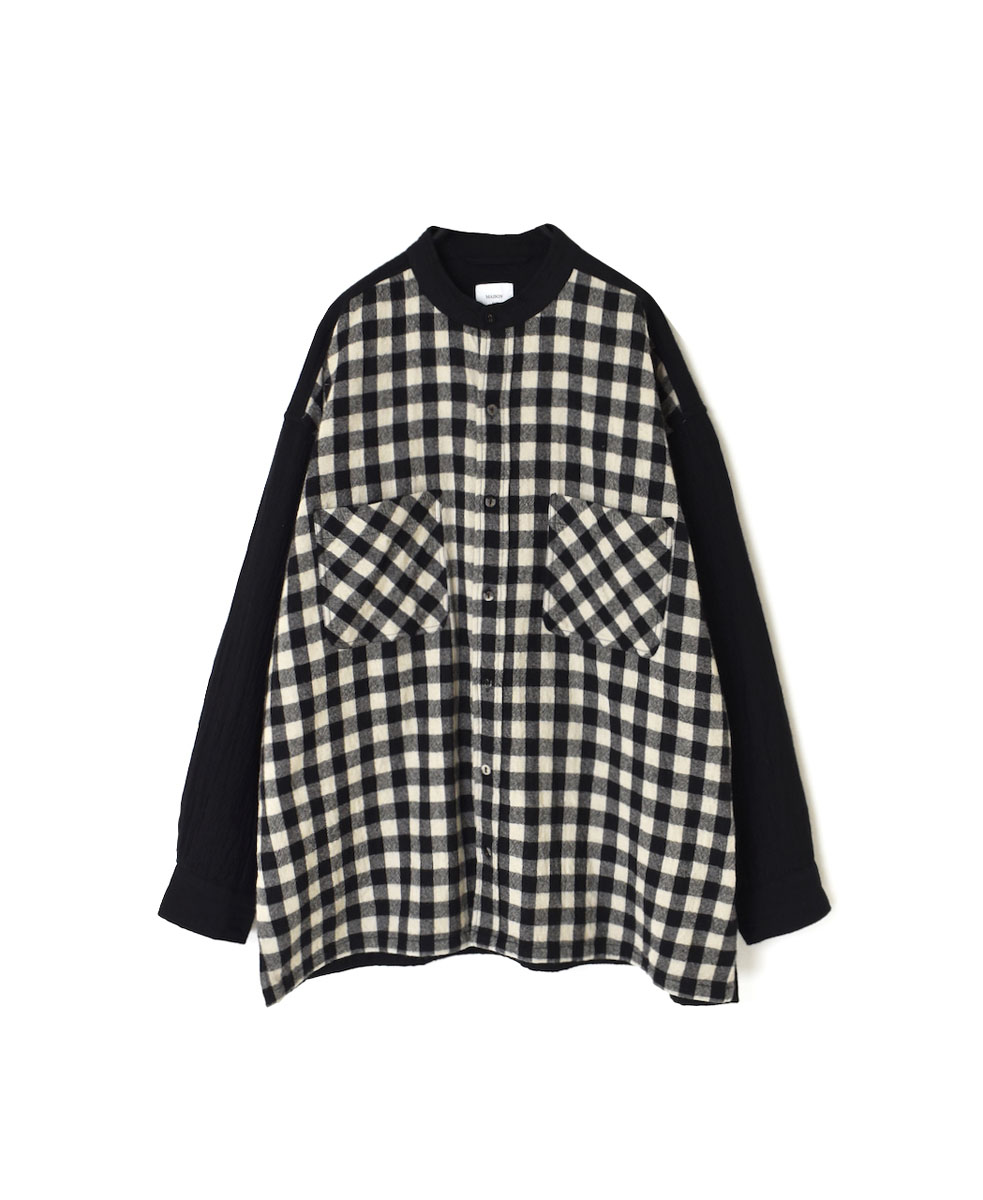 MDSH2381 (ジャケット) BOILED WOOL PLAIN & CHECK JACKET