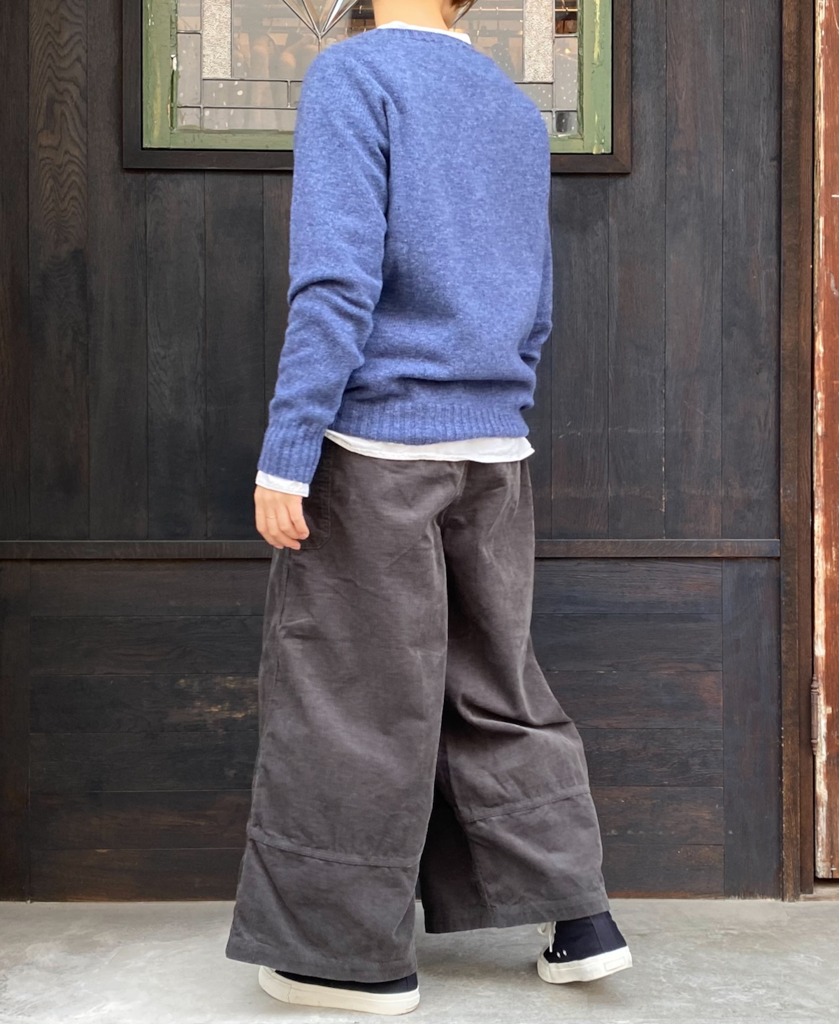 JNAMP1451 (ニット) GEELONG LAMBSWOOL CREW NECK SADDLE SHOULDER P/O