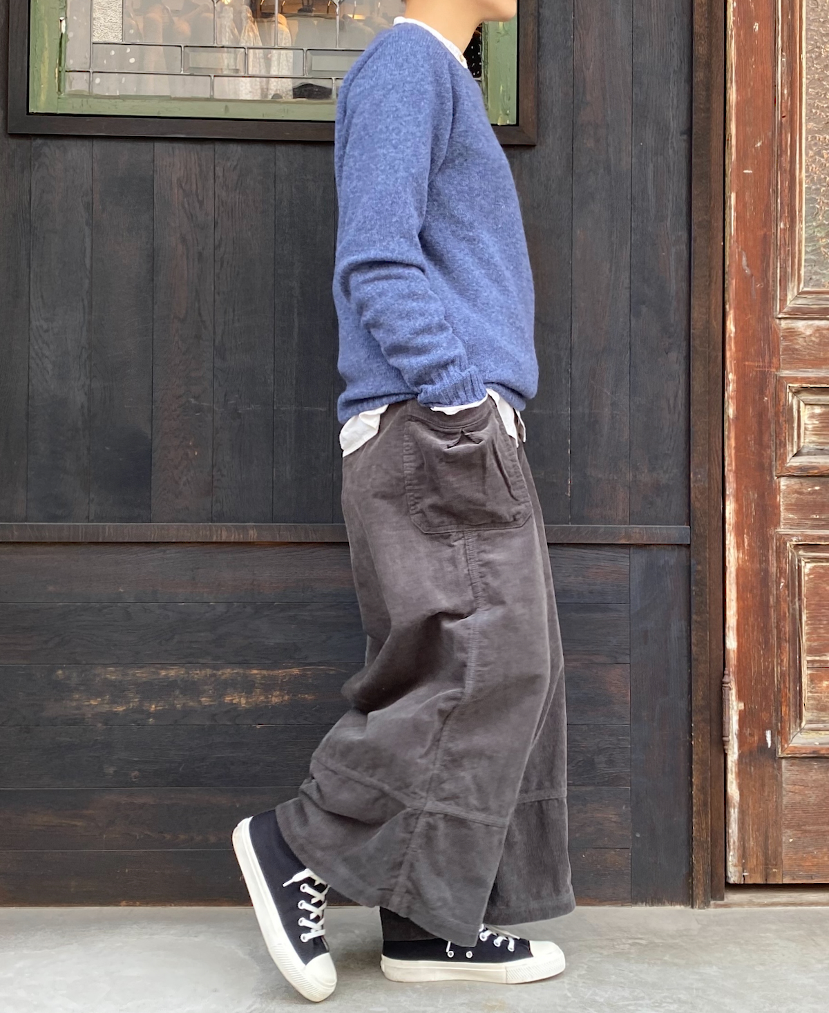 JNAMP1451 (ニット) GEELONG LAMBSWOOL CREW NECK SADDLE SHOULDER P/O