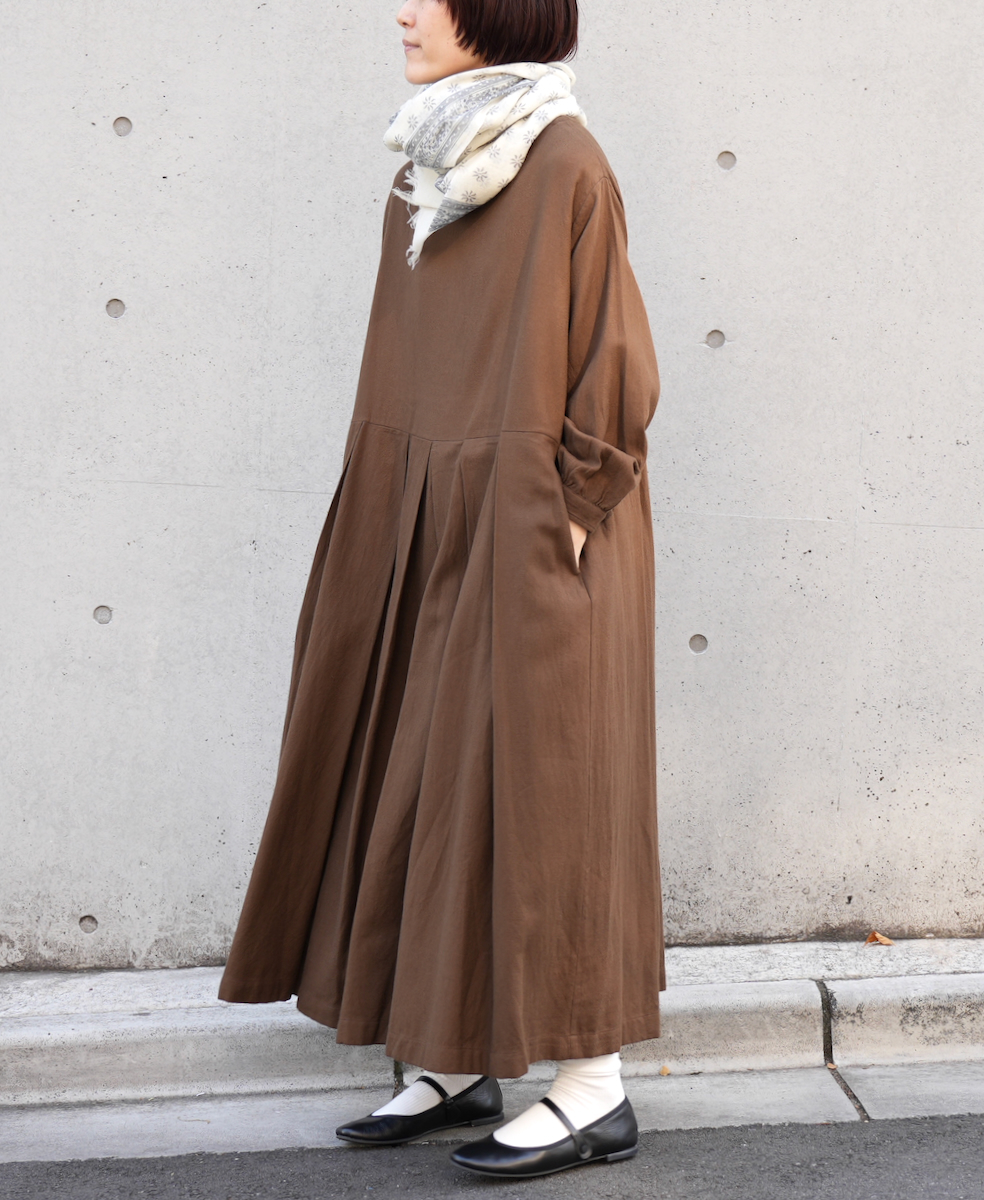 NSL23501 (ストール) WOOL GAUZE SMALL FLOWER PRINT STOLE