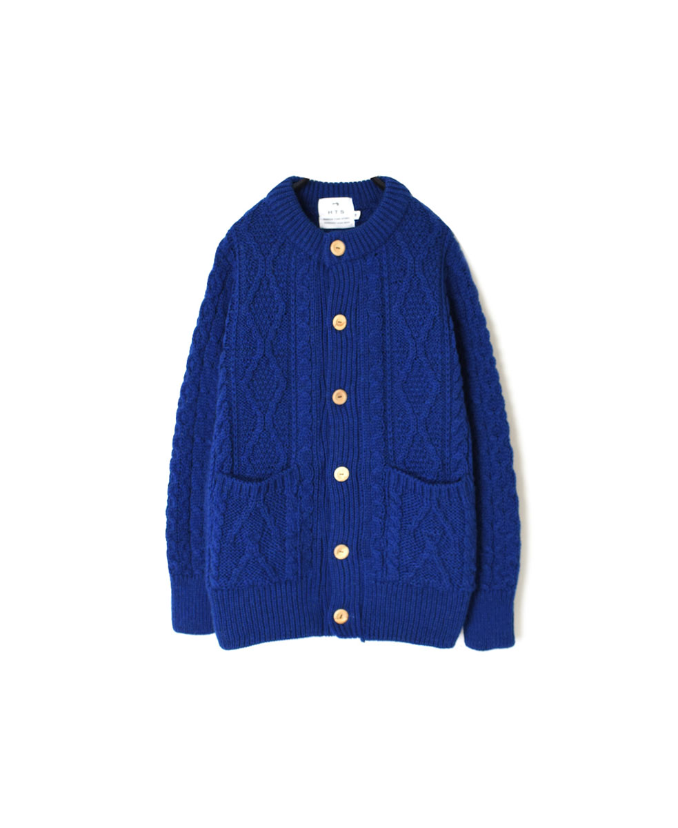 CHT1951W (ニット) WOOL ARAN CREW CARDIGAN (WOOD BUTTON)