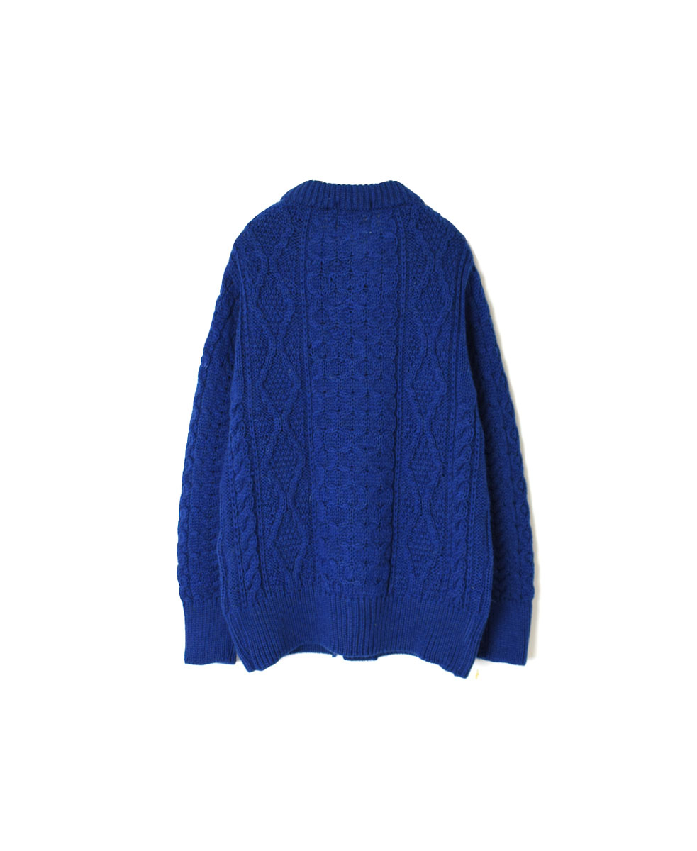 CHT1951W (ニット) WOOL ARAN CREW CARDIGAN (WOOD BUTTON)