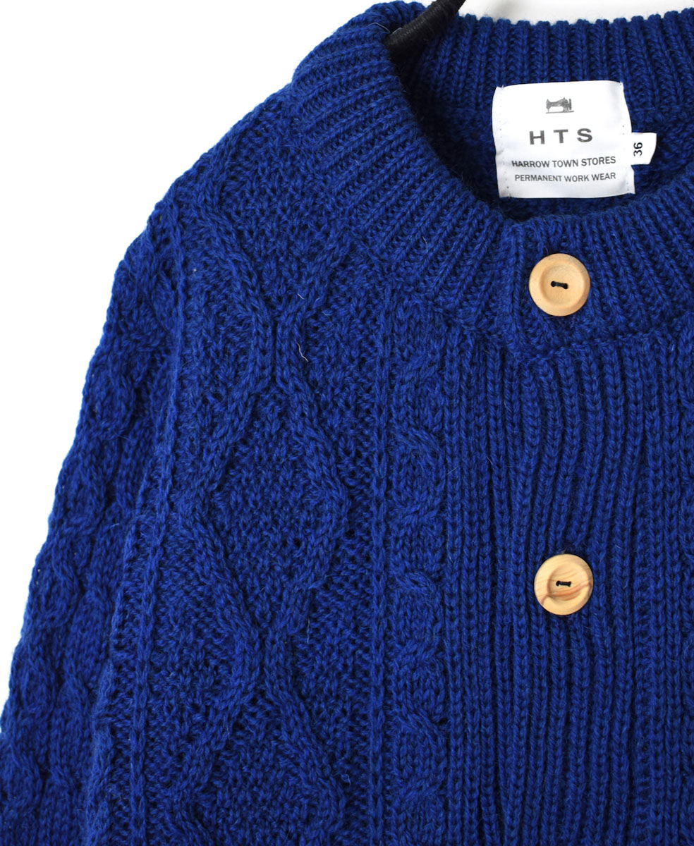 CHT1951W (ニット) WOOL ARAN CREW CARDIGAN (WOOD BUTTON)