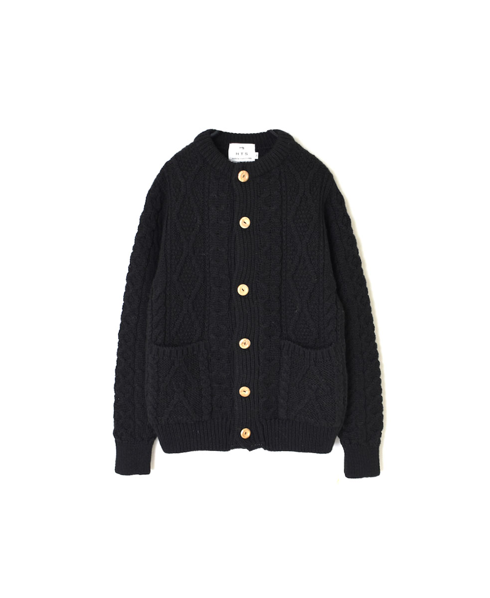 CHT1951W (ニット) WOOL ARAN CREW CARDIGAN (WOOD BUTTON)