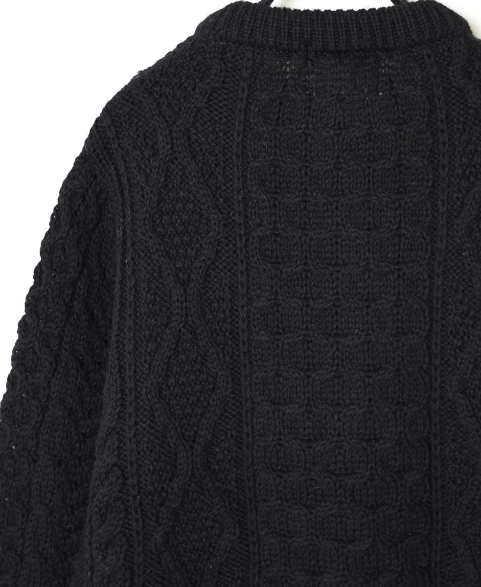 CHT1951W (ニット) WOOL ARAN CREW CARDIGAN (WOOD BUTTON)