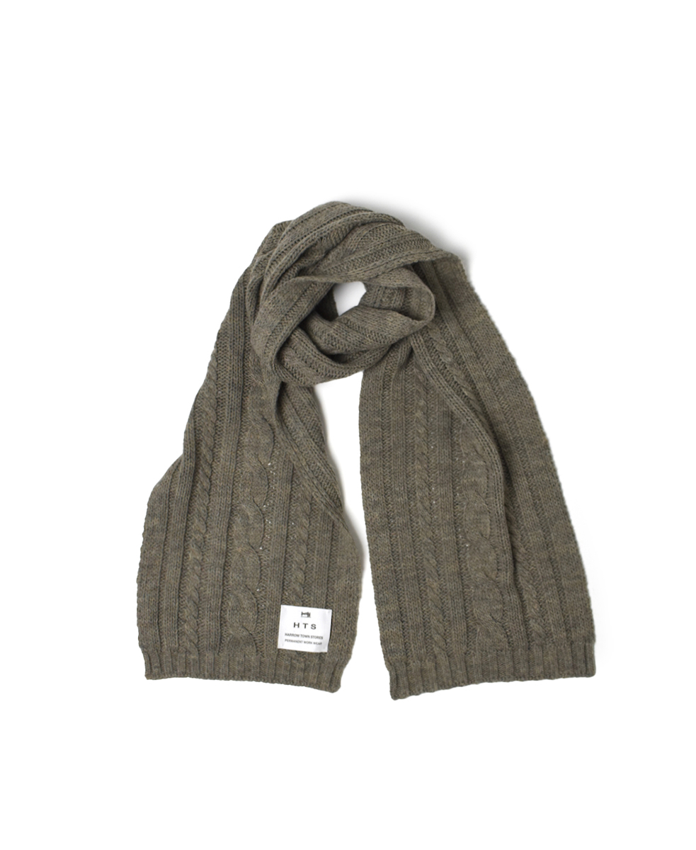 BNHT2251 (スカーフ) WOOL CABLE SCARF