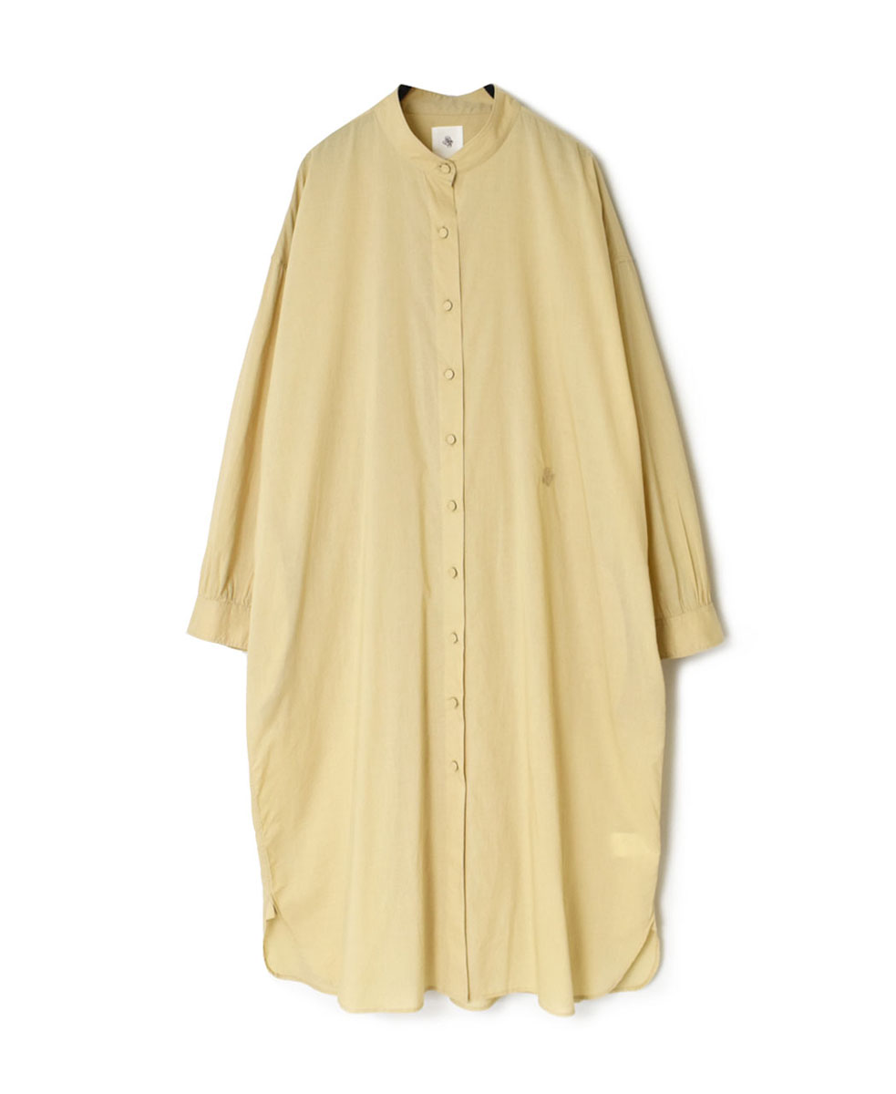 NMDS23621 (マキシシャツ) 60’S ORGANIC CAMBRIC BANDED COLLAR MAXI SHIRT