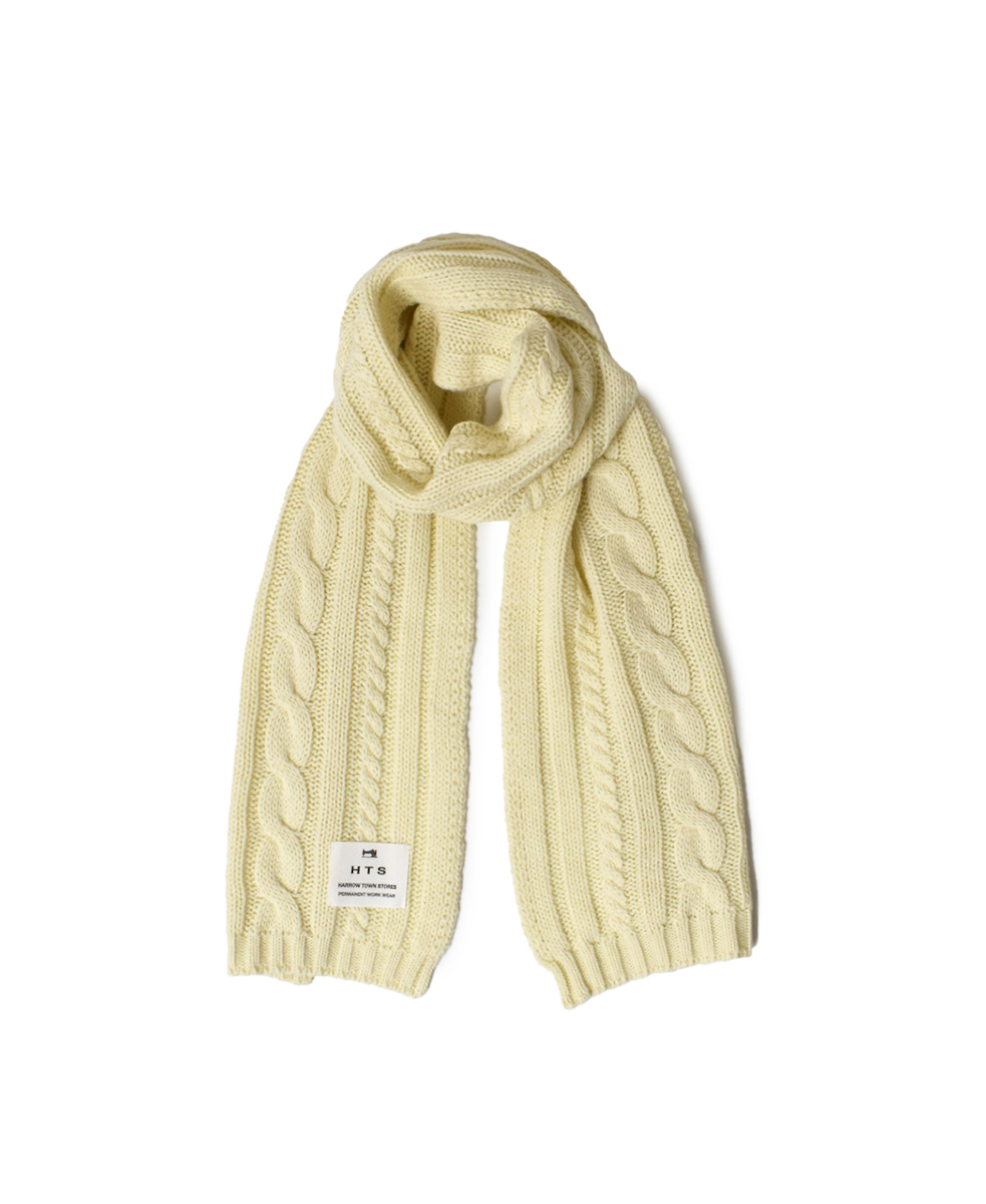 BNHT2251 (スカーフ) WOOL CABLE SCARF