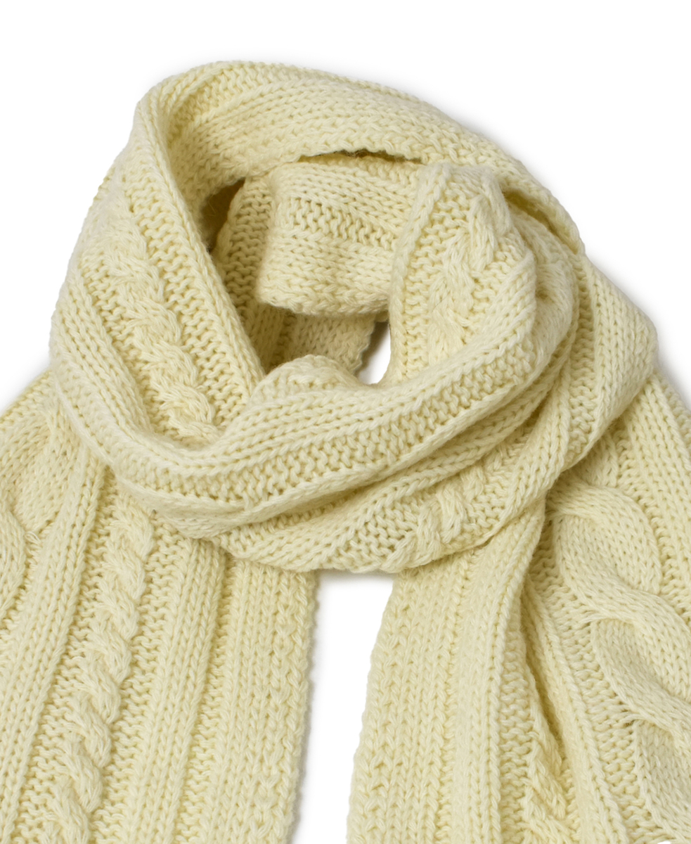 BNHT2251 (スカーフ) WOOL CABLE SCARF
