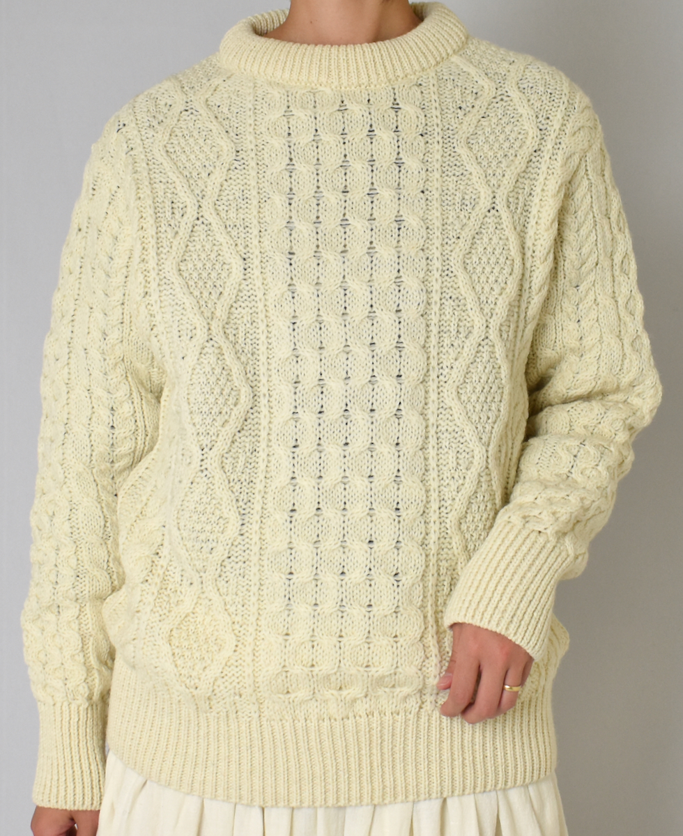 CHT2051 (ニット) WOOL ARAN CREW PULLOVER