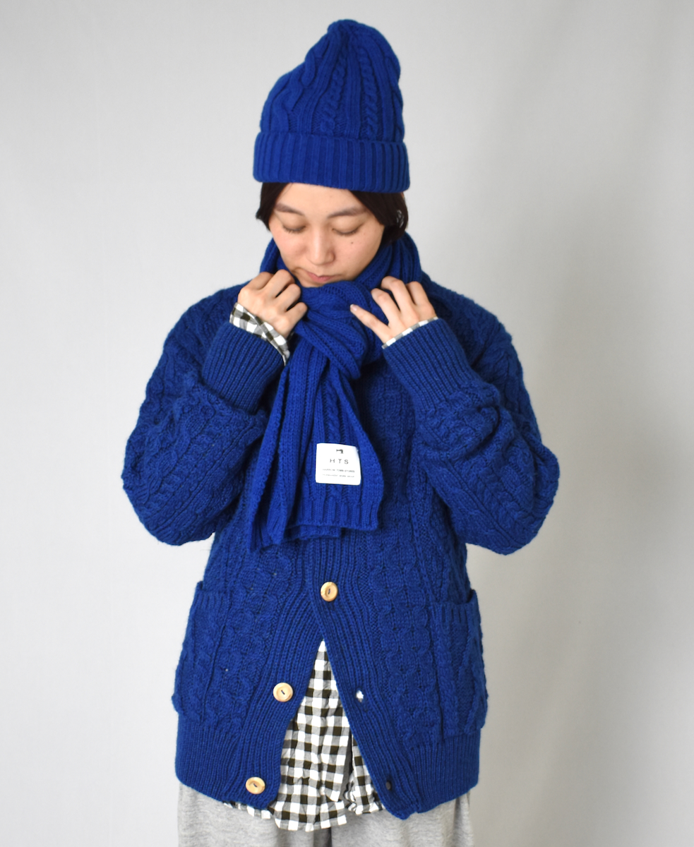 CHT1951W (ニット) WOOL ARAN CREW CARDIGAN (WOOD BUTTON)