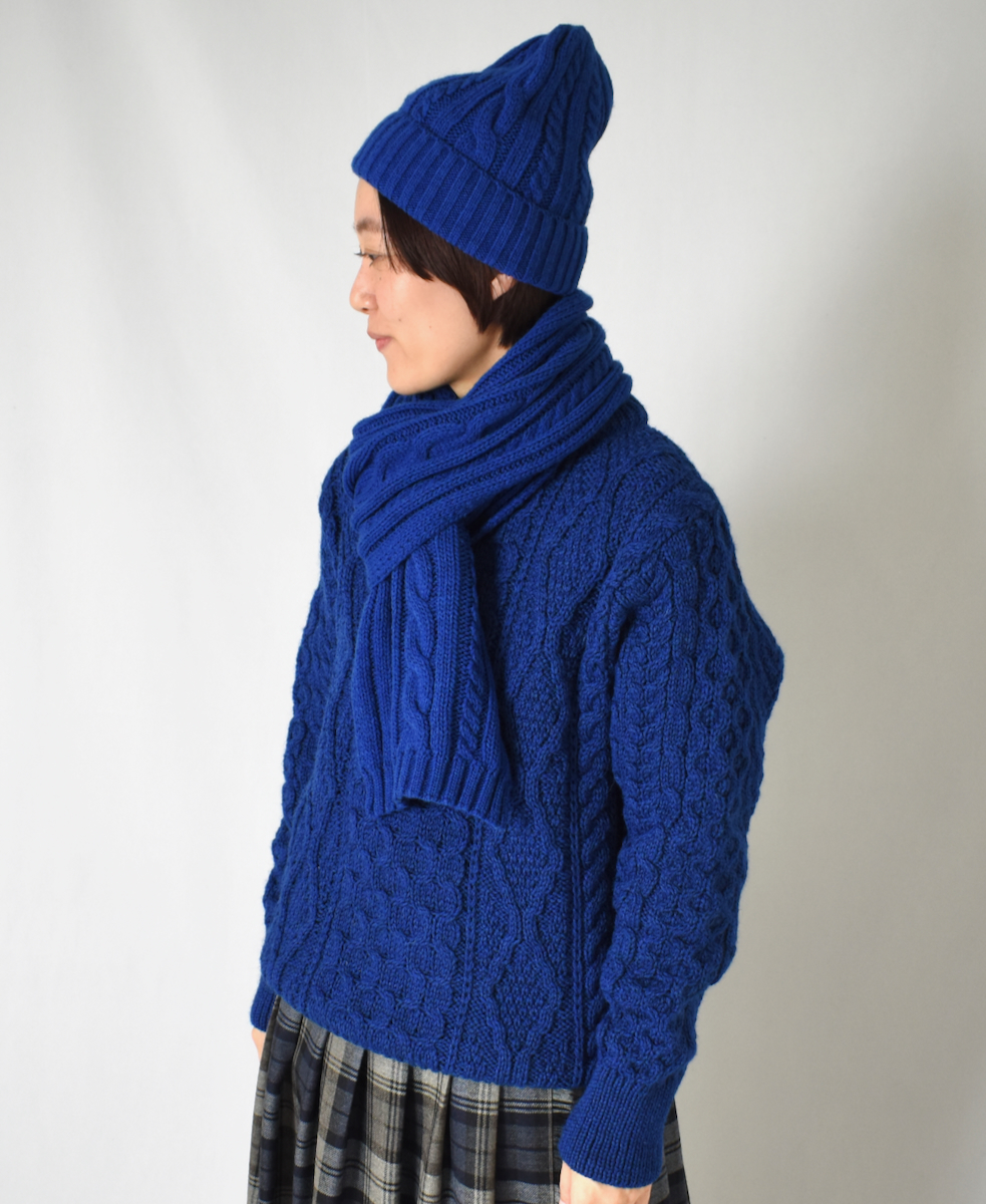 BNHT1951 (帽子) WOOL ARAN CABLE WATCH CAP