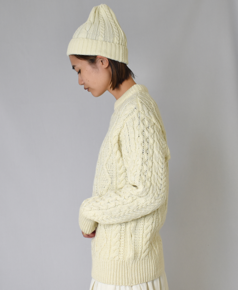 BNHT1951 (帽子) WOOL ARAN CABLE WATCH CAP