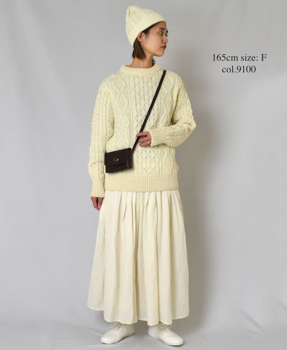 BNHT1951 (帽子) WOOL ARAN CABLE WATCH CAP