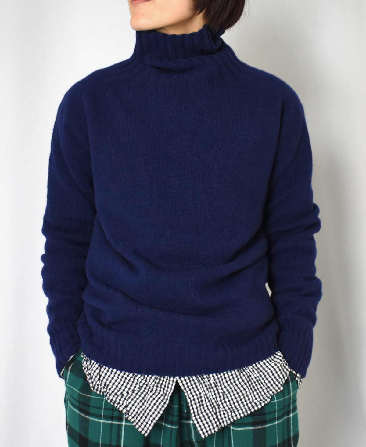 JNAMP1651 (ニット) GEELONG LAMBSWOOL POLO NECK SADDLE SHOULDER P/O