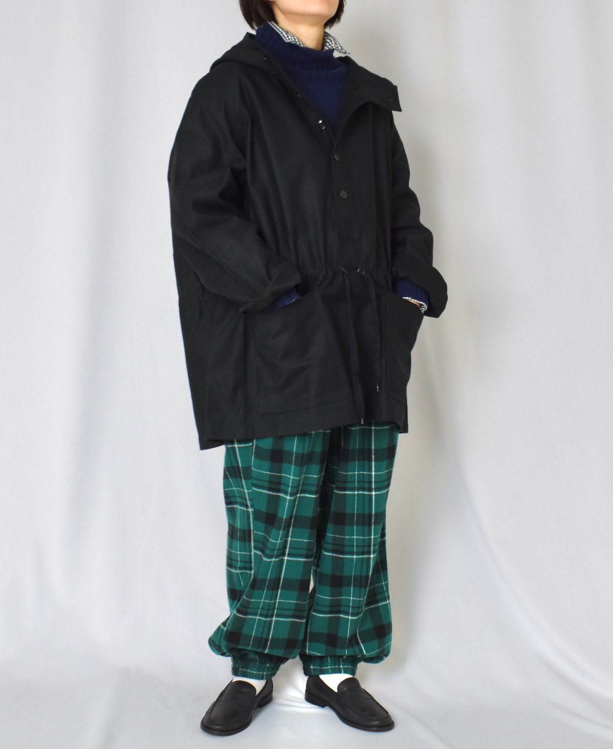JNAMP1651 (ニット) GEELONG LAMBSWOOL POLO NECK SADDLE SHOULDER P/O