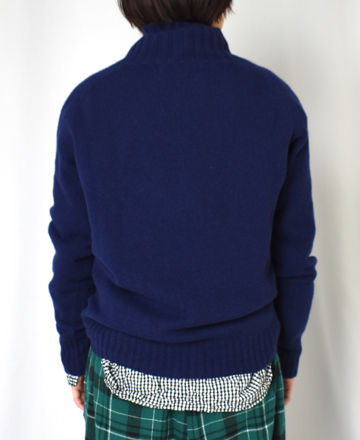 JNAMP1651 (ニット) GEELONG LAMBSWOOL POLO NECK SADDLE SHOULDER P/O