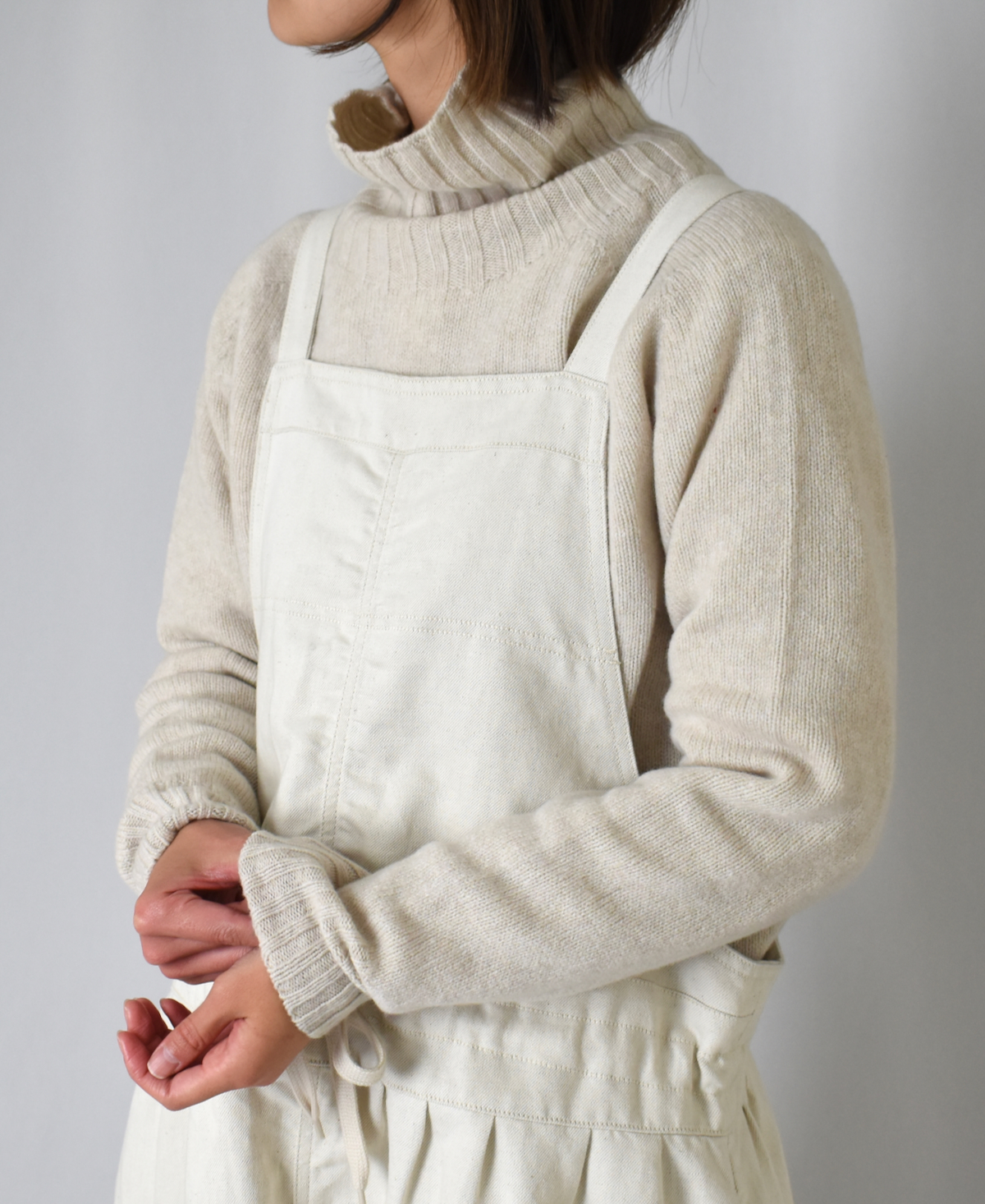 JNAMP1651 (ニット) GEELONG LAMBSWOOL POLO NECK SADDLE SHOULDER P/O