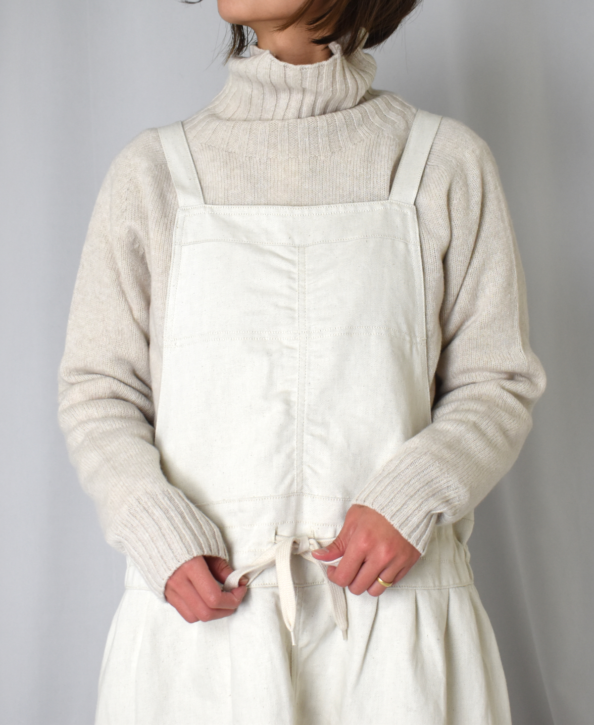 JNAMP1651 (ニット) GEELONG LAMBSWOOL POLO NECK SADDLE SHOULDER P/O