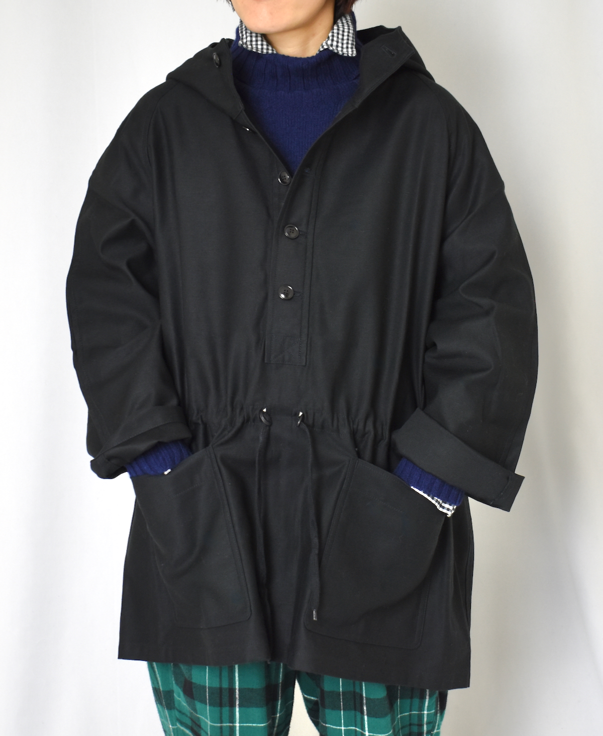 GNAM2352 (ジャケット) BACK SATIN HOODED PULLOVER JACKET