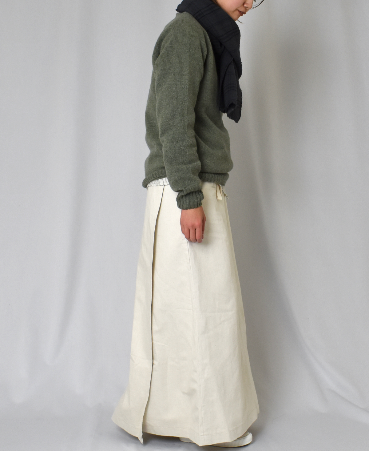 GNAM2363 (スカート) 9.5oz COTTON / LINEN DENIM LONG WRAP SKIRT