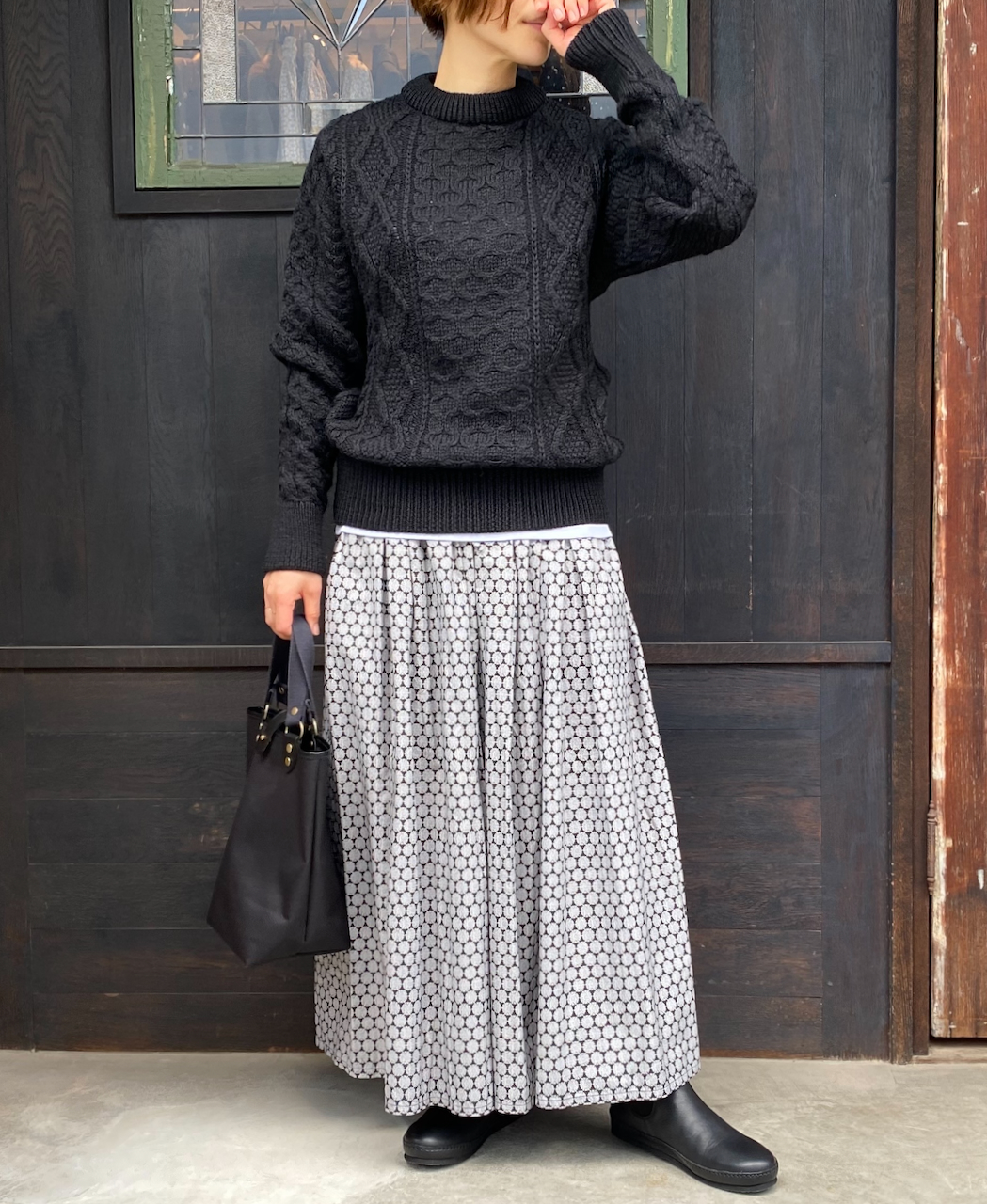 CHT2051 (ニット) WOOL ARAN CREW PULLOVER