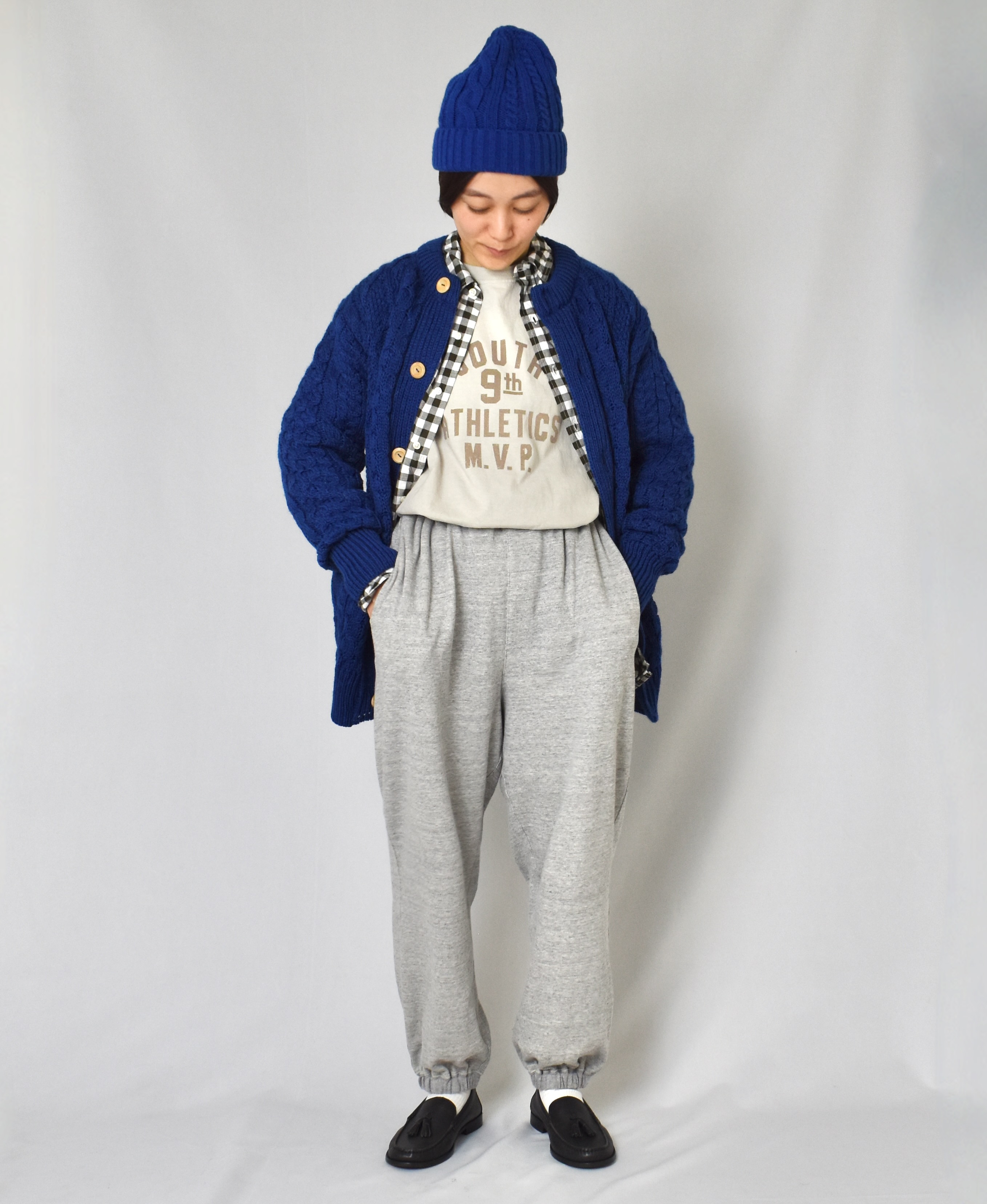 CHT1951W (ニット) WOOL ARAN CREW CARDIGAN (WOOD BUTTON)