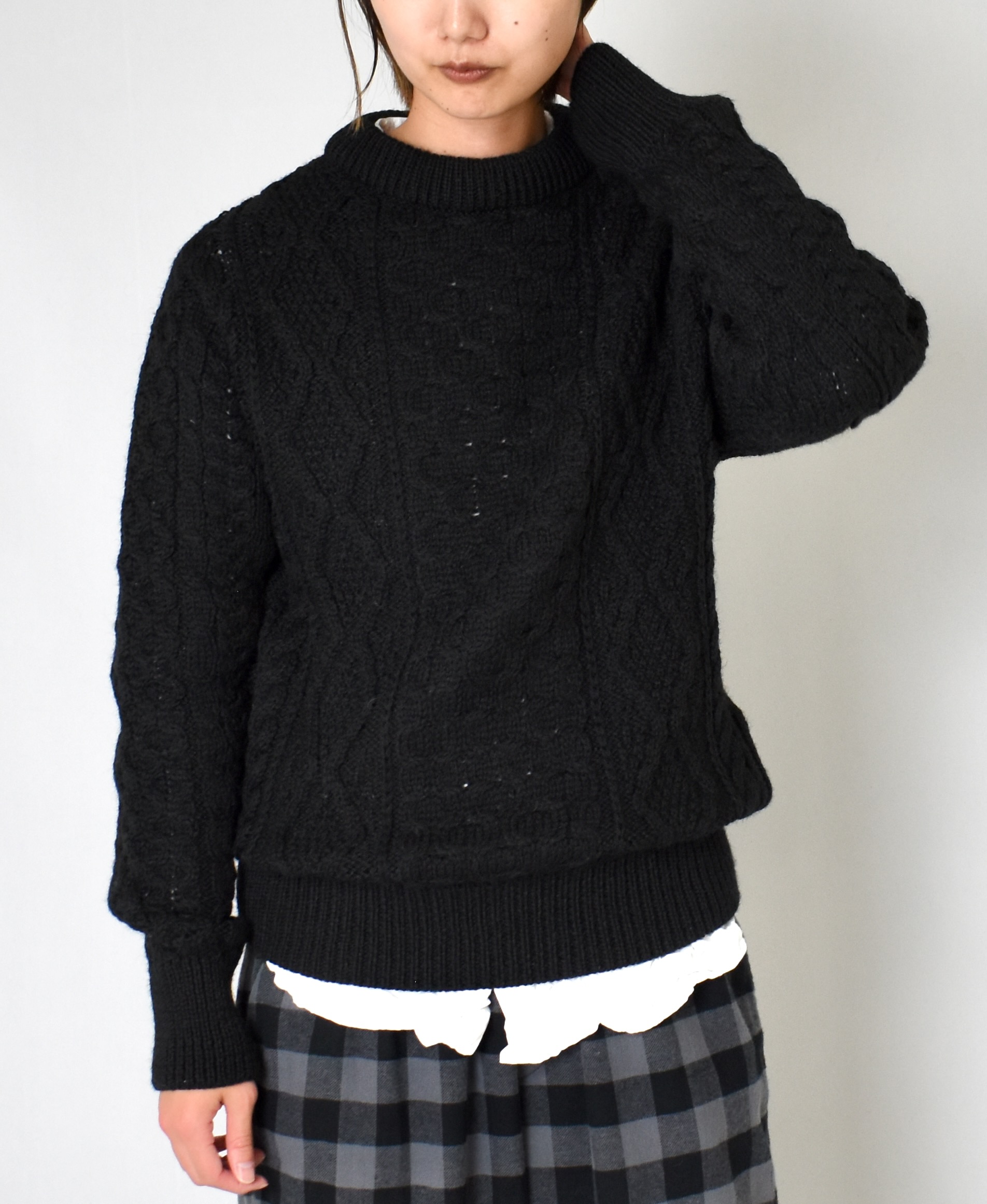 CHT2051 (ニット) WOOL ARAN CREW PULLOVER