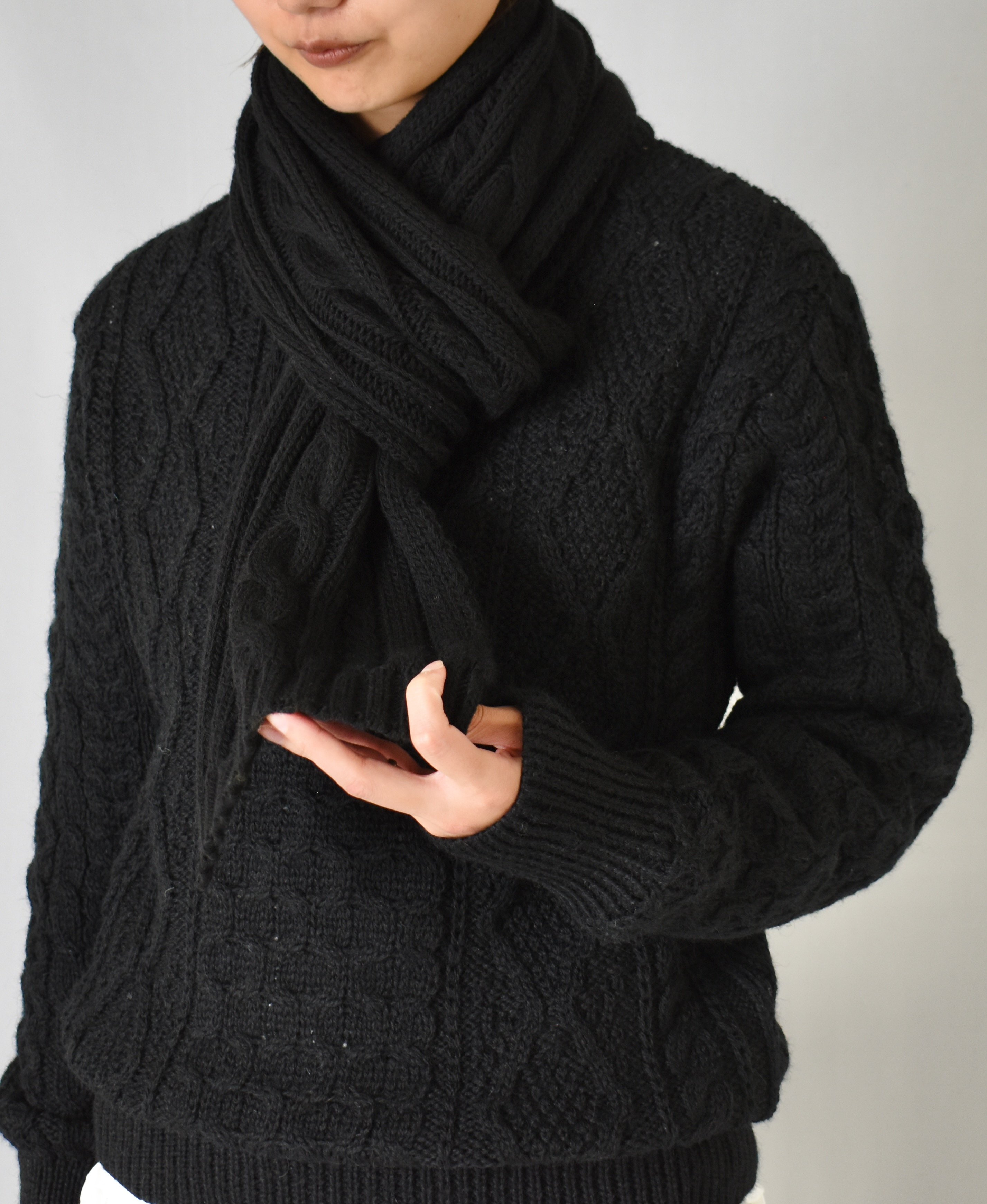 CHT2051 (ニット) WOOL ARAN CREW PULLOVER