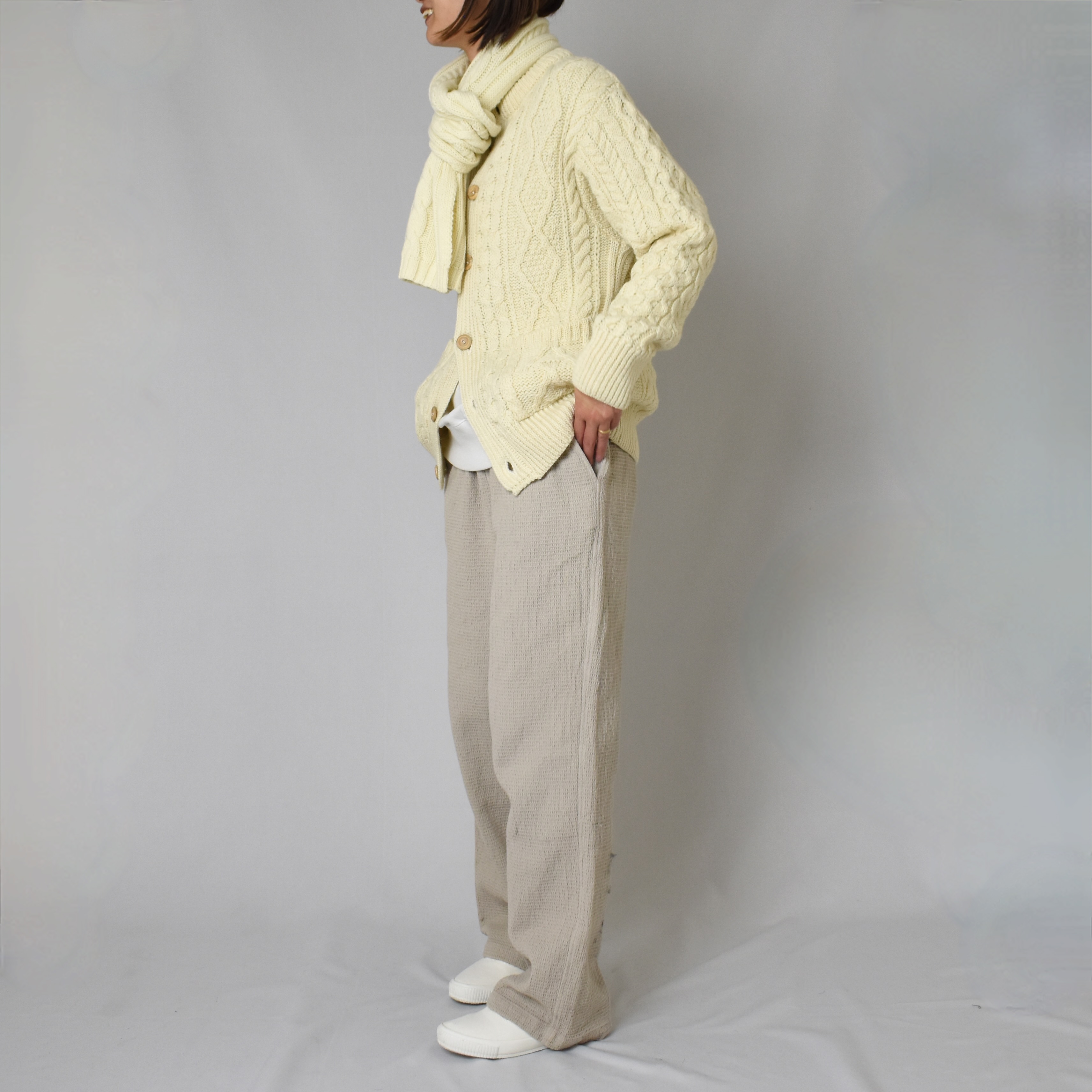 INHT2204WPD (パンツ) WAFFLE PLAIN OVERDYE EASY PANTS