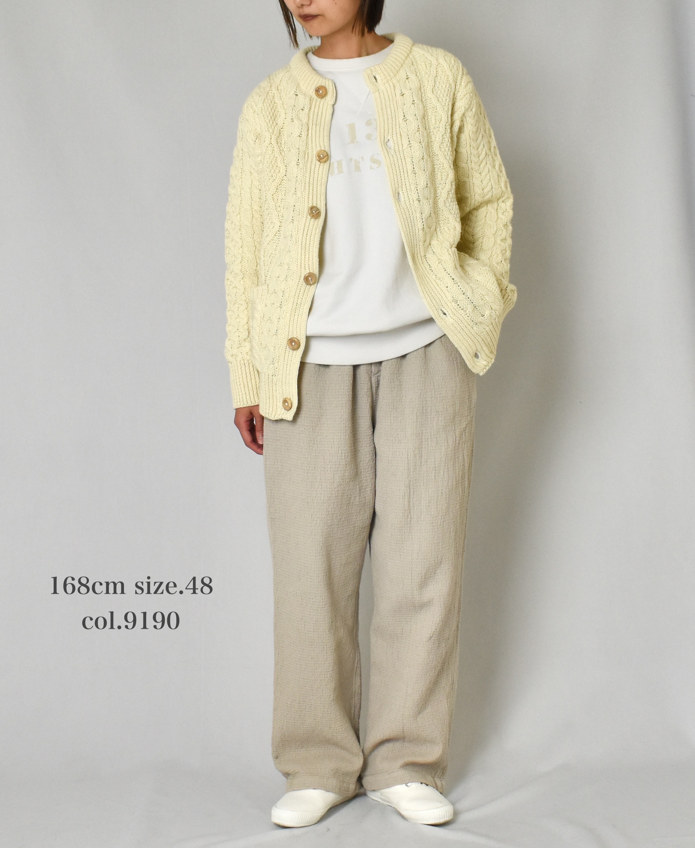 INHT2204WPD (パンツ) WAFFLE PLAIN OVERDYE EASY PANTS