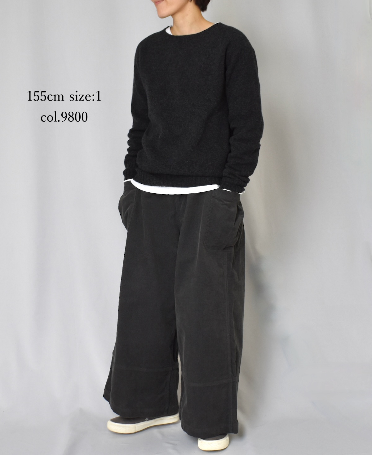 JNAMP1451 (ニット) GEELONG LAMBSWOOL CREW NECK SADDLE SHOULDER P/O