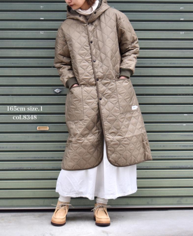 NAM2154PP (コート) POLY×POLY HEAT QUILT OVERSIZED HOODED COAT WITH RIBBED CUFF