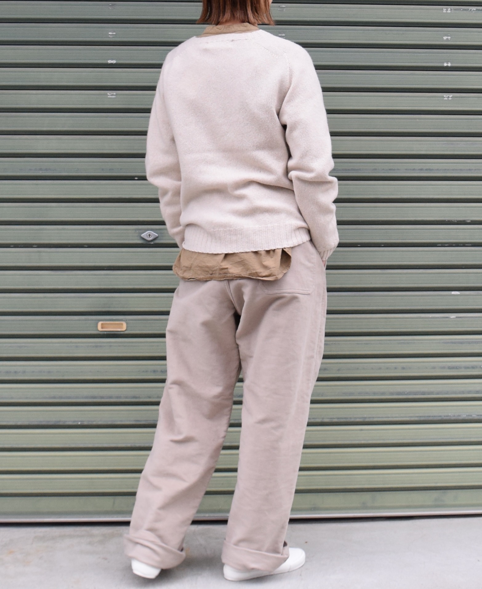 JNAMP1451 (ニット) GEELONG LAMBSWOOL CREW NECK SADDLE SHOULDER P/O