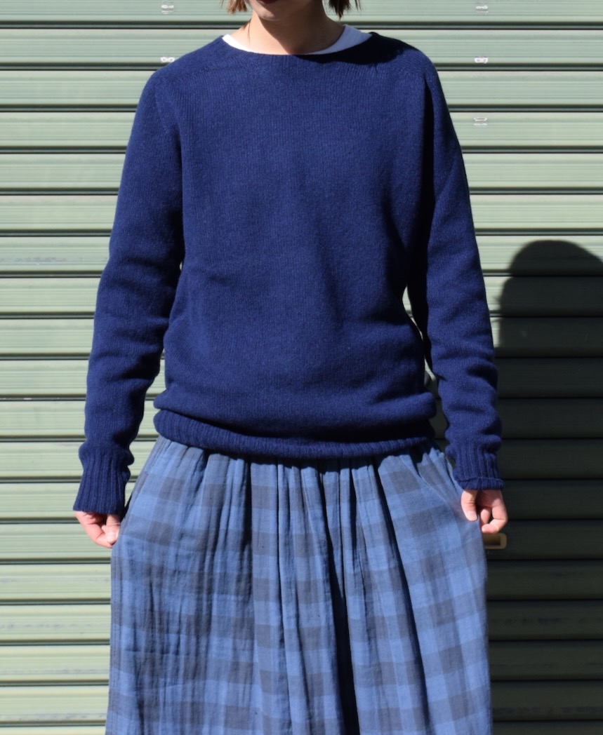 JNAMP1451 (ニット) GEELONG LAMBSWOOL CREW NECK SADDLE SHOULDER P/O