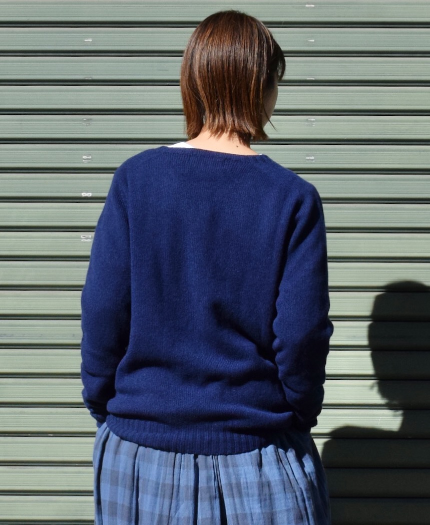 JNAMP1451 (ニット) GEELONG LAMBSWOOL CREW NECK SADDLE SHOULDER P/O