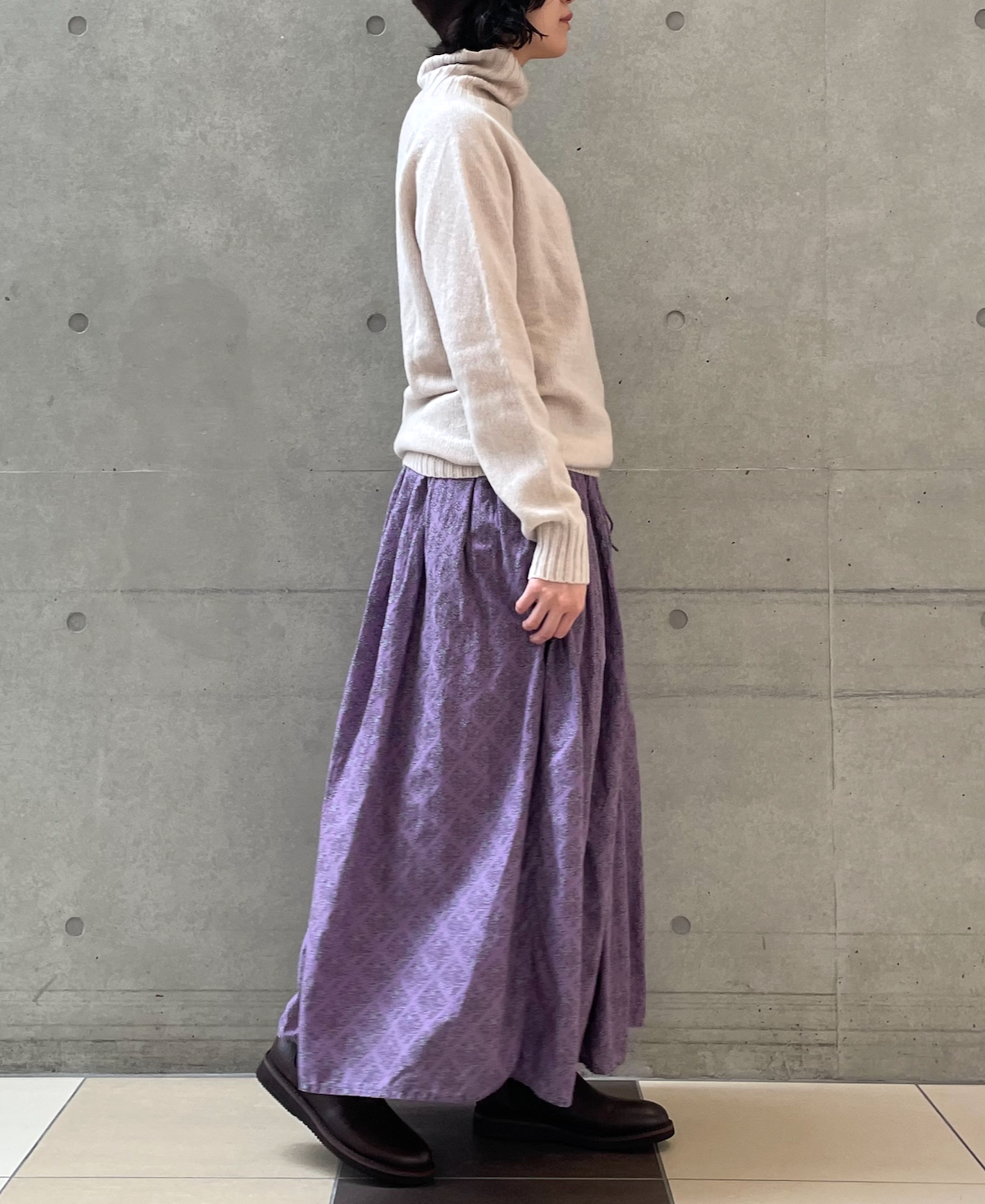 JNAMP1651 (ニット) GEELONG LAMBSWOOL POLO NECK SADDLE SHOULDER P/O