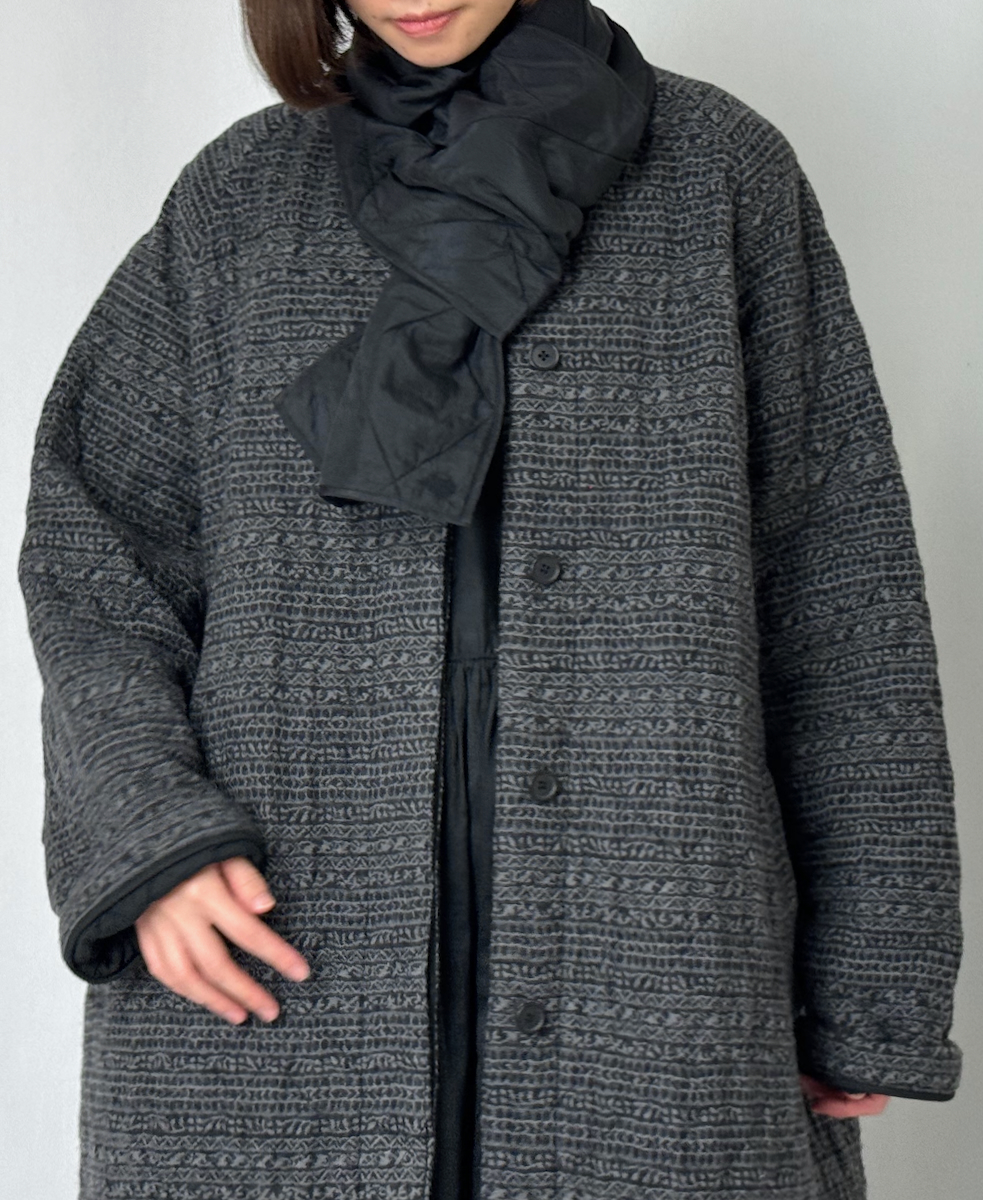 NMDS21513 (スカーフ) PADDED SILK PLAIN LOOP SCARF